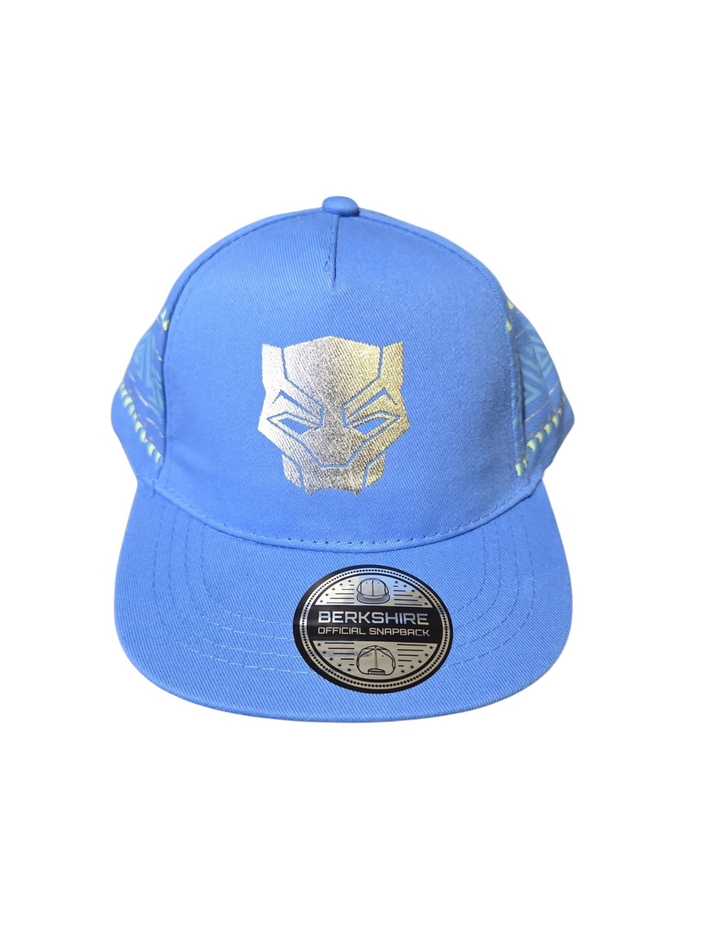 Marvel Black Panther Wakanda Forever Snapback Hat Blue & Gold Snapback Hat